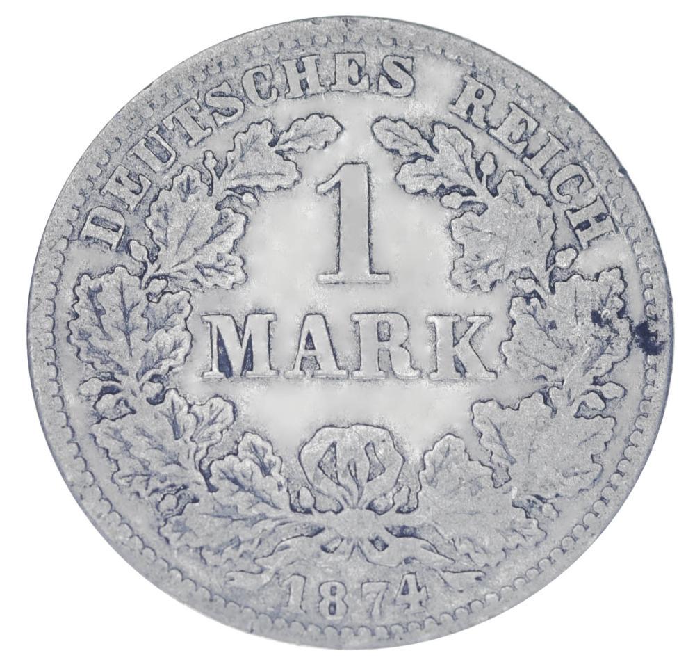 Колекційна монета Німеччина 1 марка 1874 срібло F-VF