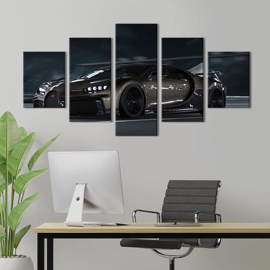 Картина на холсте Роскошный блестящий Бугатти 162x80 см (1302-52)