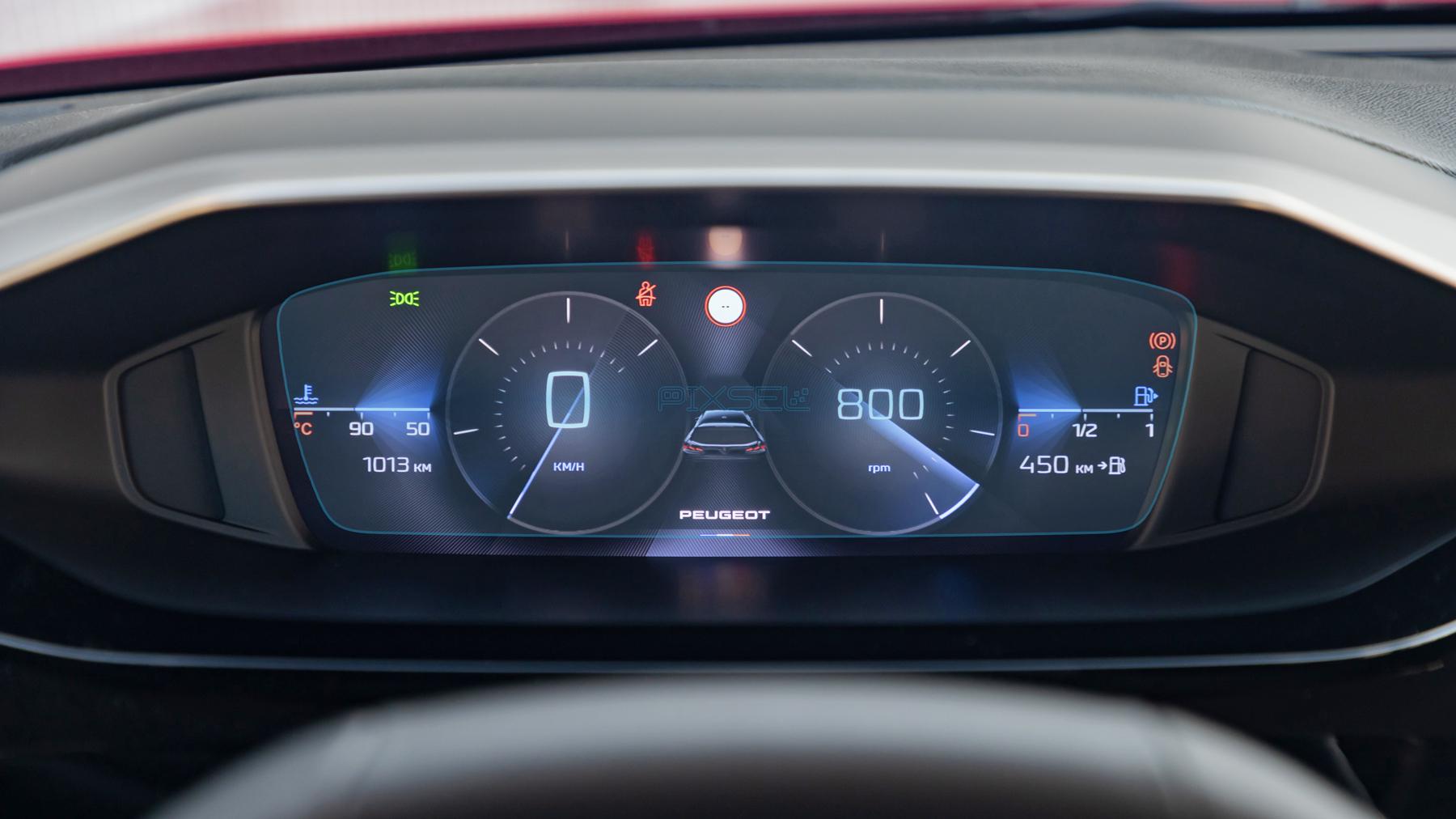 Стекло защитное Pixsel гибридный глянец на приборную панель Peugeot 308 9,7“ 2022