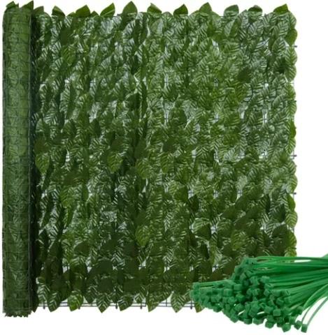 Плющ штучний декоративний для оздоблення інтер'єру комплект 6 панелей 300х50 см Зелений