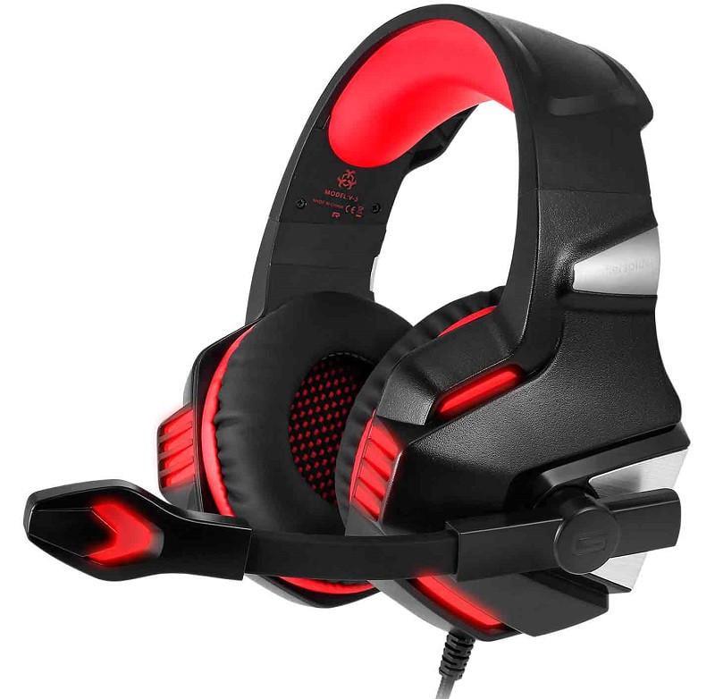 Наушники Hunterspider Gaming LED V3 Black/Red (0846c488)