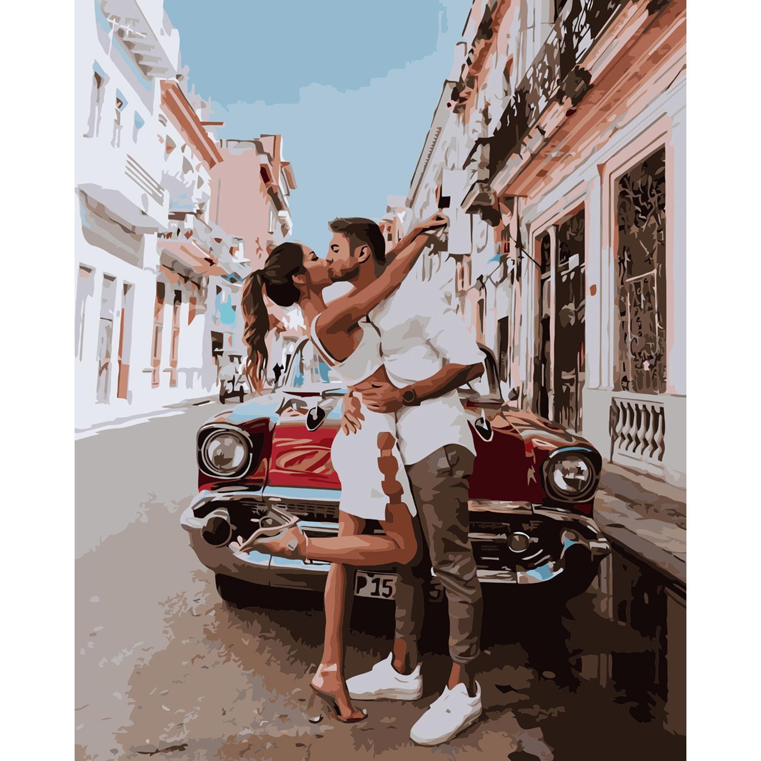 Картина по номерам Strateg Поцелуй при встрече 40x50 см (VA-3108)