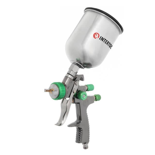 Фарбопульт пневматичний Intertool LVLP GREEN 1,3 мм 600 мл 1,5 бар (PT-0131)
