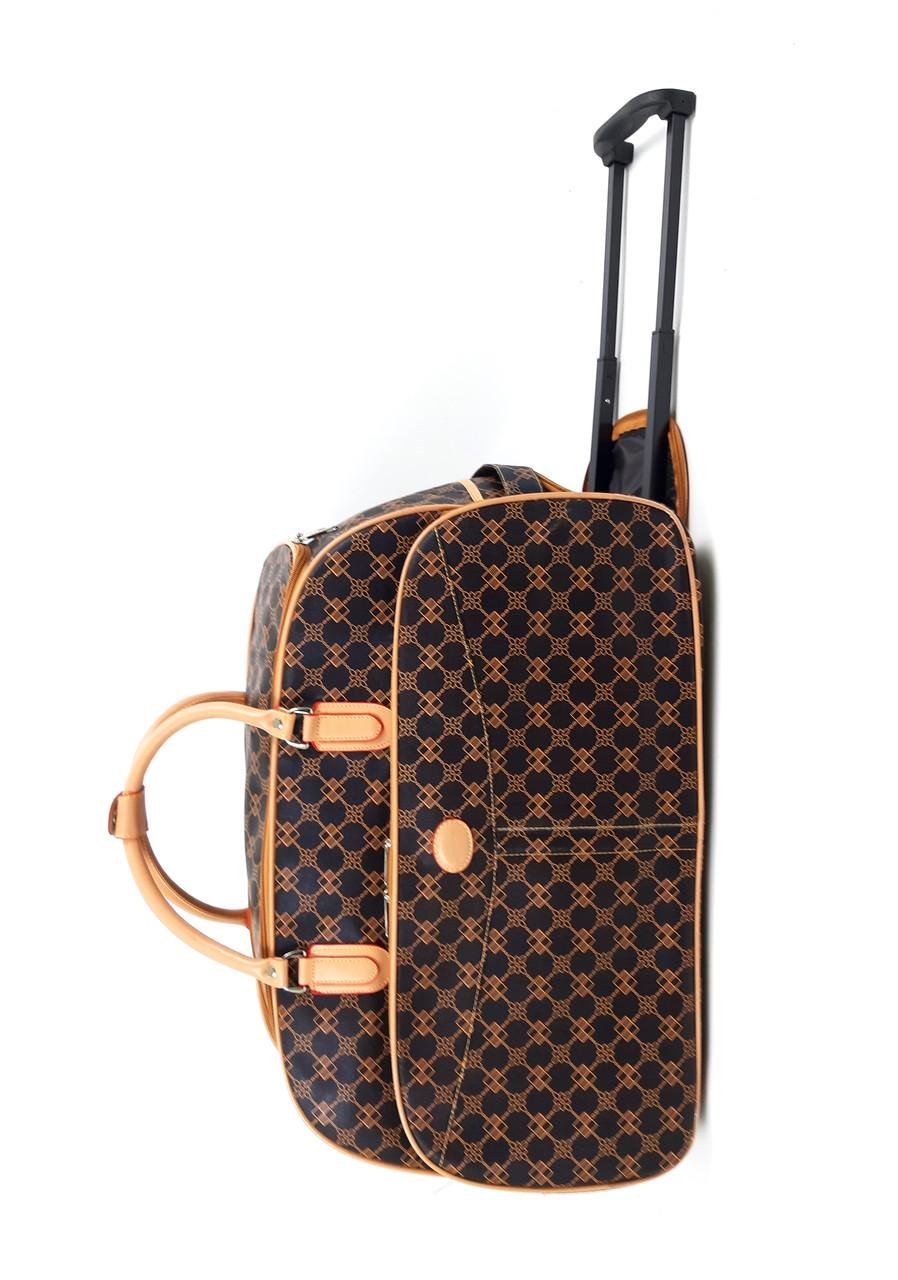 Сумка дорожня на колесах Sky travel XL 59х31х38 см 72 л Чорний/Бежевий (420-18)