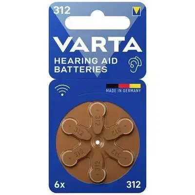 Батарейки Varta Zinc air ZA312/PR41 1,45V 180mAh