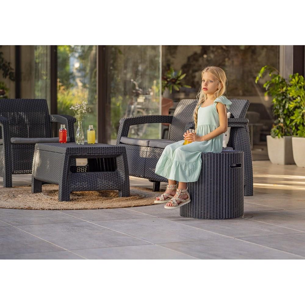 Стіл-бар садовий Keter Cool Stool Антрацитовий (230905) - фото 5 Стіл-бар садовий Keter Cool Stool Антрацитовий (230905) - фото 5