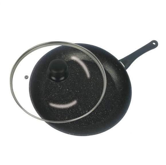 Сковорода Benson BN-342 с крышкой и мраморным покрытием 28 см (10-3-264002)