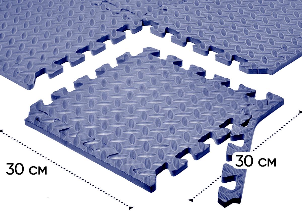 Татами мат EasyFit ласточкин хвост 8 шт. 30х30х1 см Синий (EF-1950-30-BE) - фото 4 Татами мат EasyFit ласточкин хвост 8 шт. 30х30х1 см Синий (EF-1950-30-BE) - фото 4