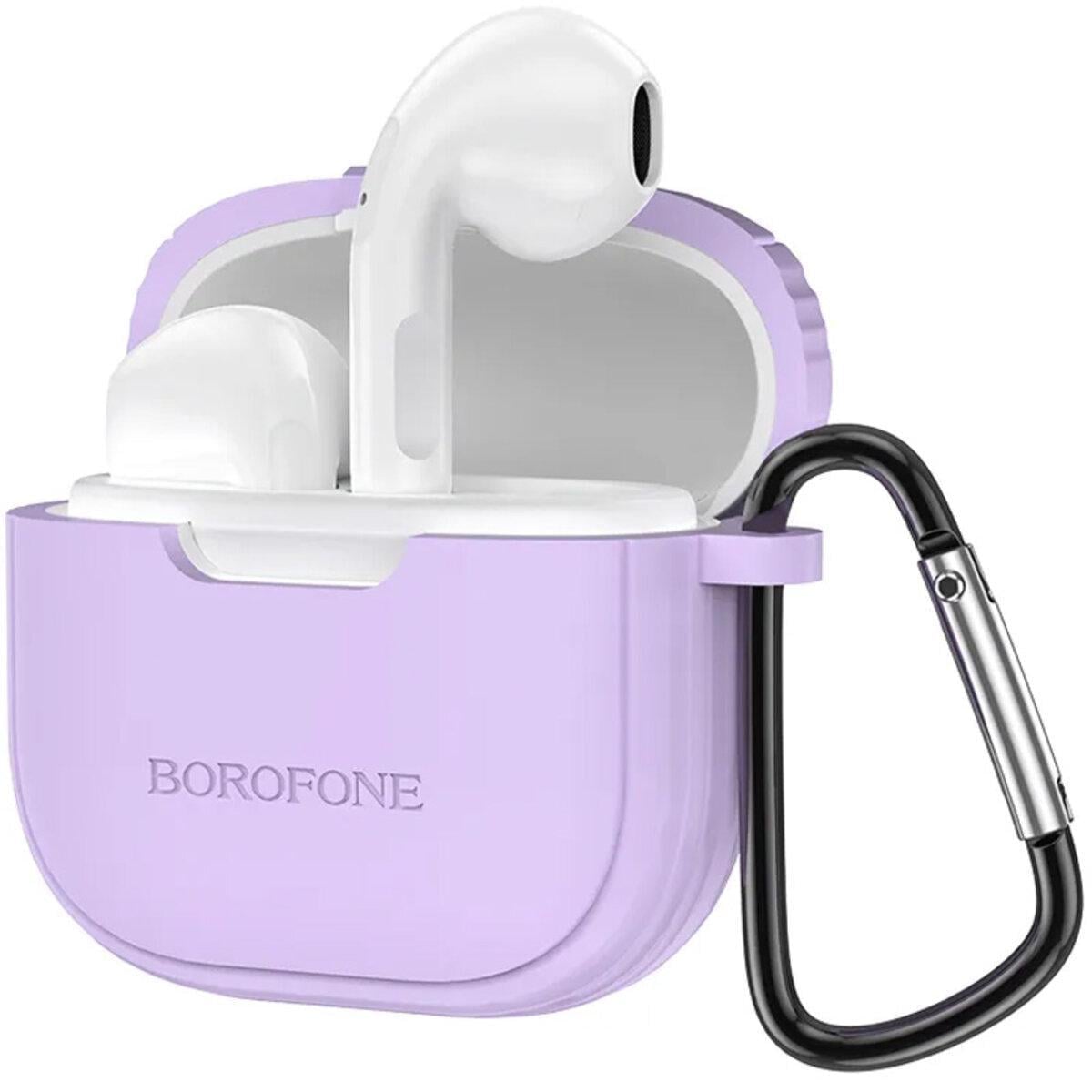 Наушники беспроводные Borofone BW29 Charm true wireless BT headset 200 mAh Taro purple (602010)