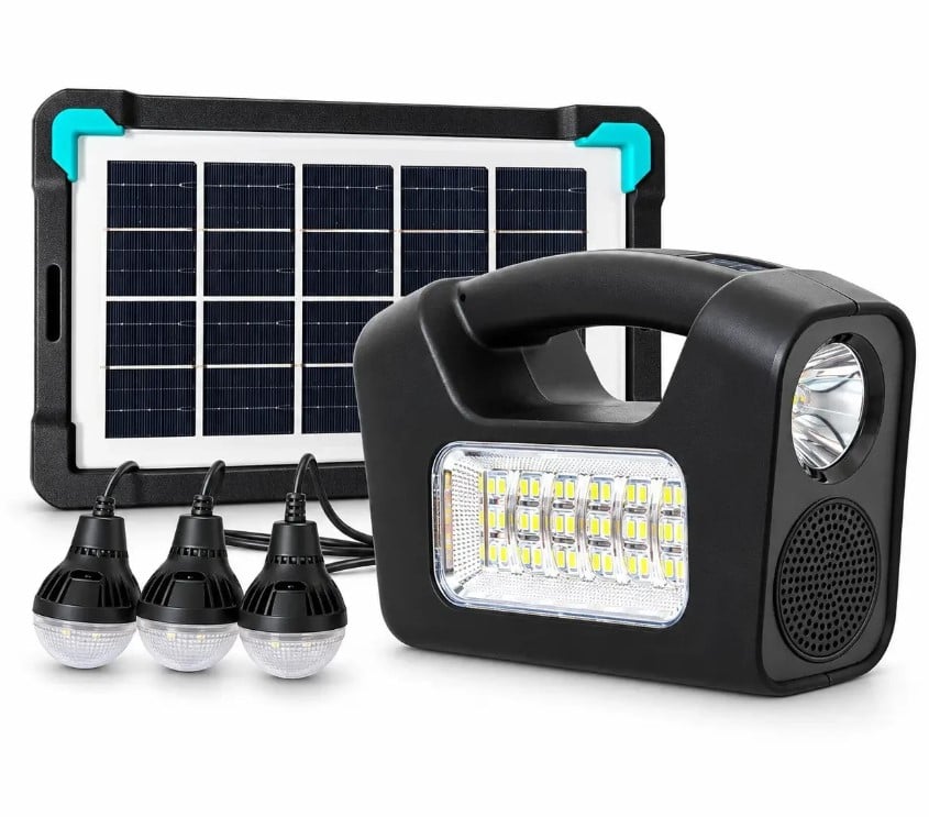 Ліхтар із колонкою GDLITE GD-3 MUSIC сонячна панель Bluetooth FM (33)