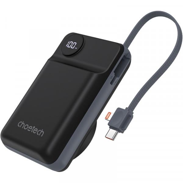 Повербанк Choetech B696 20000 mAh 22,5W PD3.0 QC3.0 Magnetic Wireless Li-Polymer Display Black B696-BK (621663)