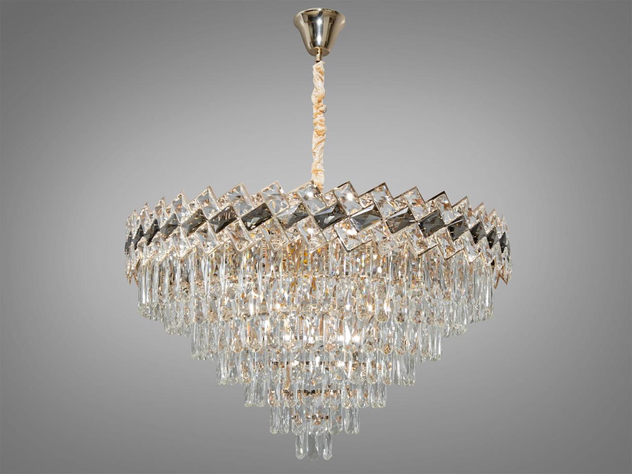 Люстра кришталева 6309-800SGD на 20 ламп Золотий (31424260)