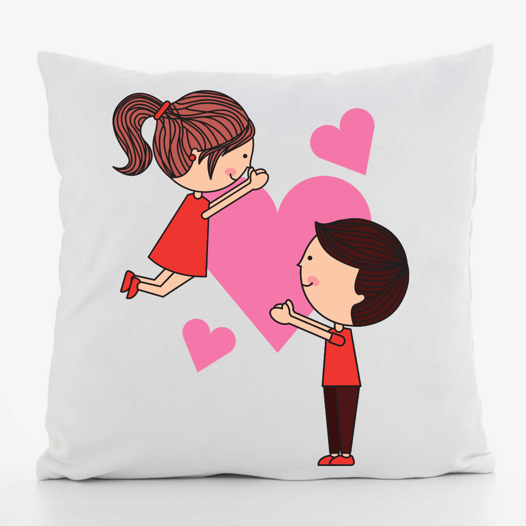 Подушка декоративная с принтом Влюбленные габардин 30х30 см (1253) Подушка декоративная с принтом Влюбленные габардин 30х30 см (1253)