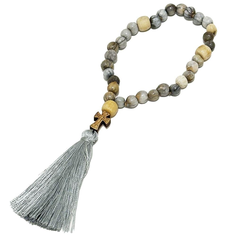 Четки Слезы Богородицы самшит вставка на 30 бусин (11370)