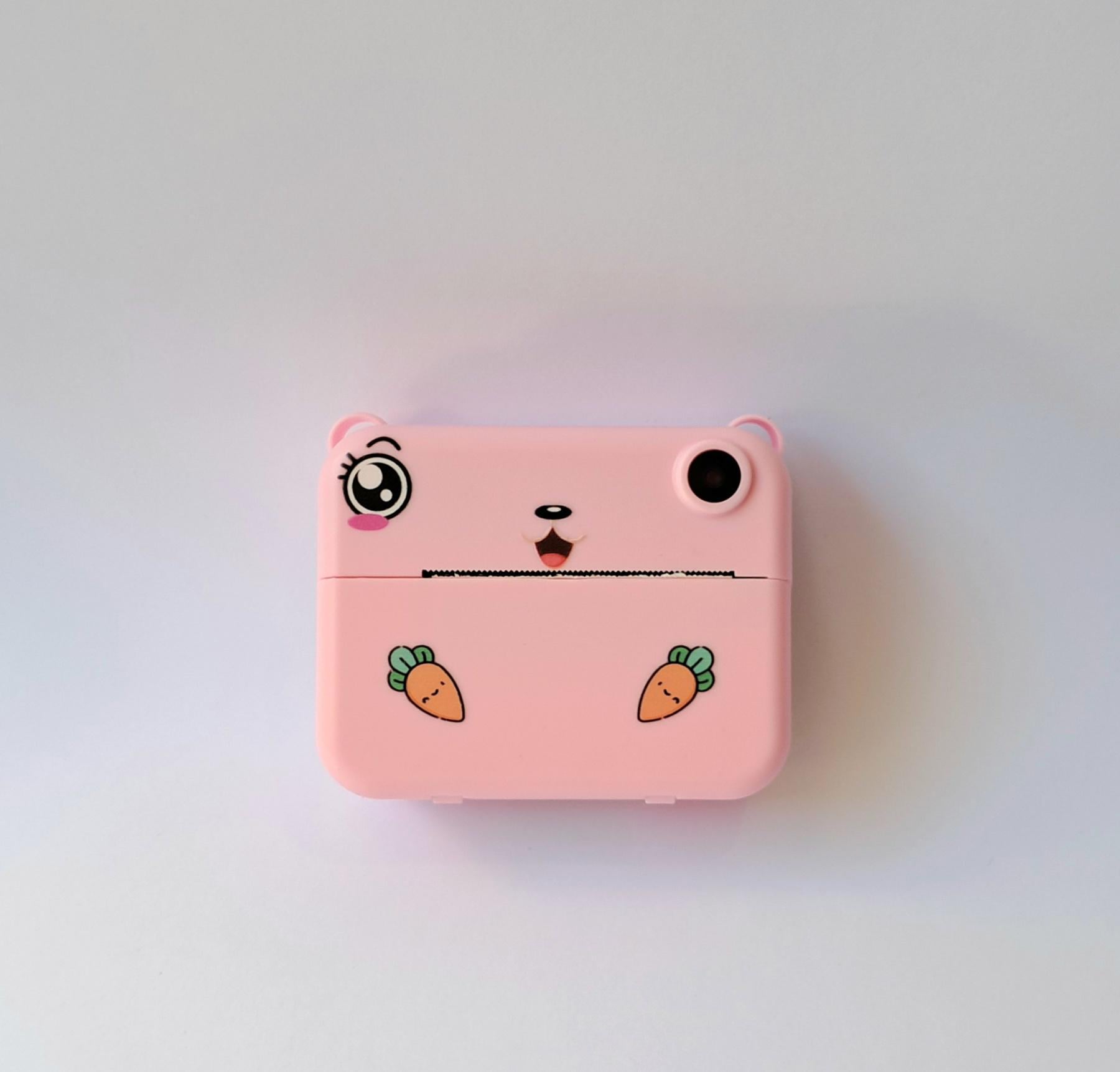 Детский фотоаппарат для мгновенной печати и видео кролик Розовый (SDV1201)