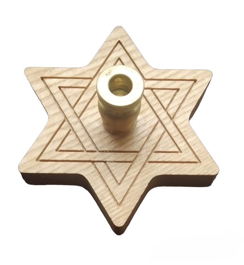 Підсвічник дерев'яний Зірка Давида (14301631)