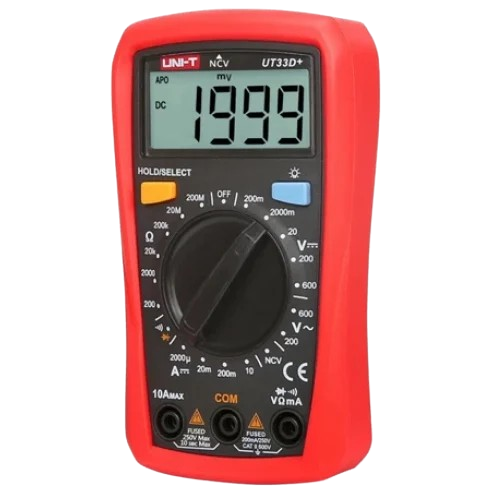 Мультиметр UNI-T UT-33D+ с широким набором электрических измерений Красный (33087804)