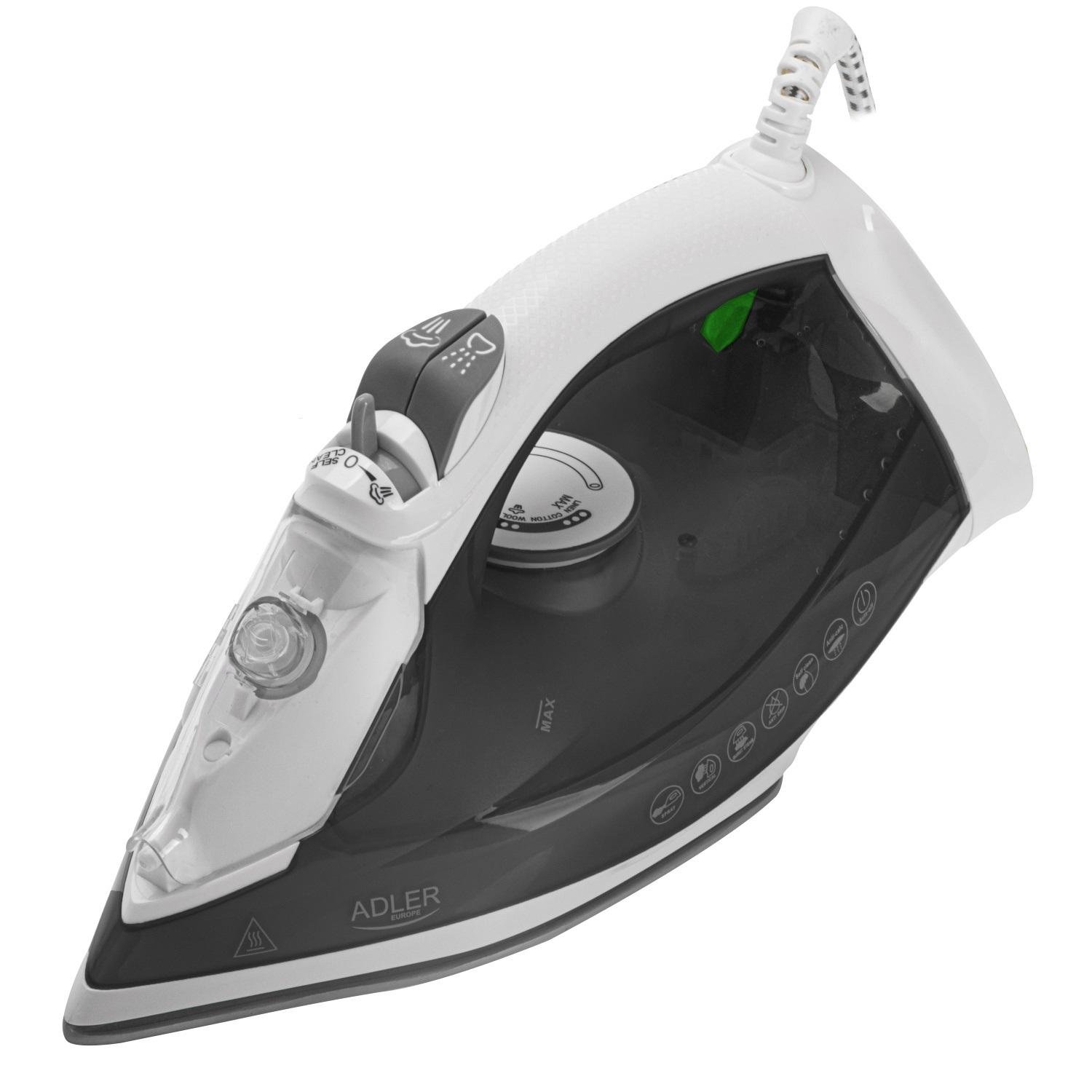 Утюг паровой Adler AD 5051 керамическая подошва 2600 Вт Белый/Серый (b8184e36) Утюг паровой Adler AD 5051 керамическая подошва 2600 Вт Белый/Серый (b8184e36)
