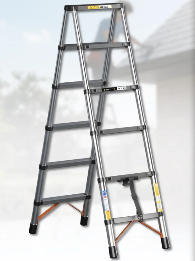 Лестница LN-1,7 1,7 м телескопическая нагрузка до 150 кг