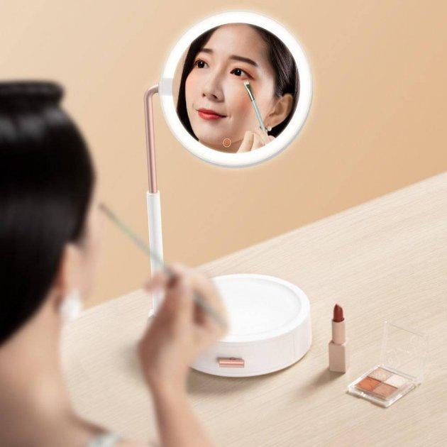 Дзеркало з підсвічуванням Baseus Smart Beauty Series Lighted Makeup Mirror 3 режими яскравості Білий - фото 8