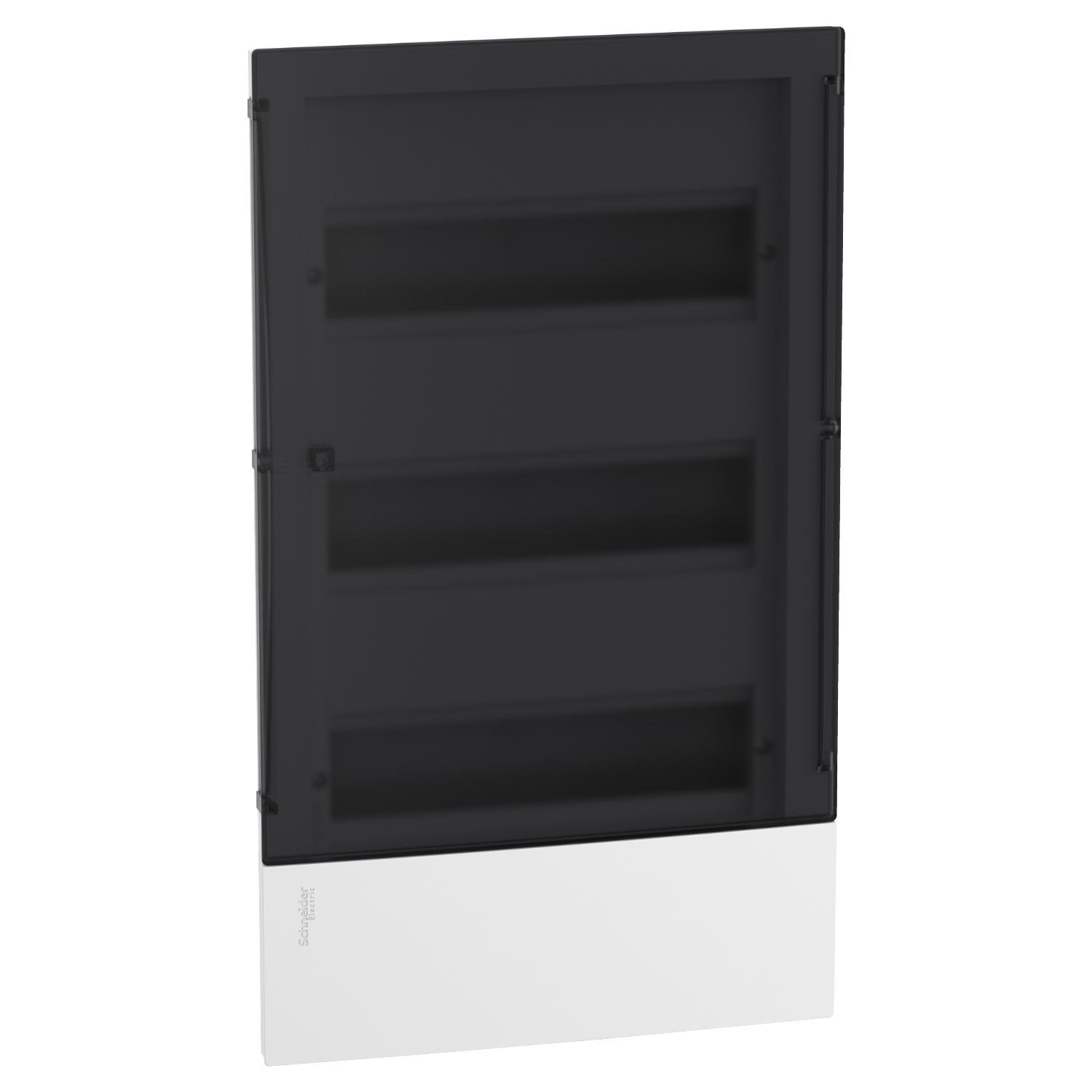 Щит врезной Schneider Electric Resi9 Mini Pragma 3 ряда 36 модулей с дымчатой дверью (MIP22312S)