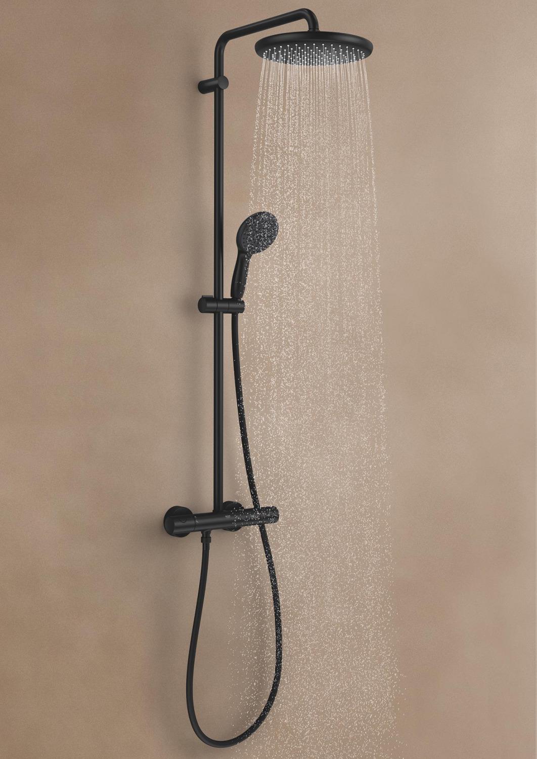 Душова система з термостатом Grohe Tempesta 266702431 Чорний (218525) - фото 2 Душова система з термостатом Grohe Tempesta 266702431 Чорний (218525) - фото 2