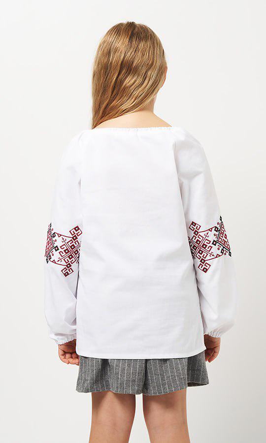 Вышиванка детская для девочки Вышиваночка р. 122 Белый (9176-4) - фото 4 Вышиванка детская для девочки Вышиваночка р. 122 Белый (9176-4) - фото 4