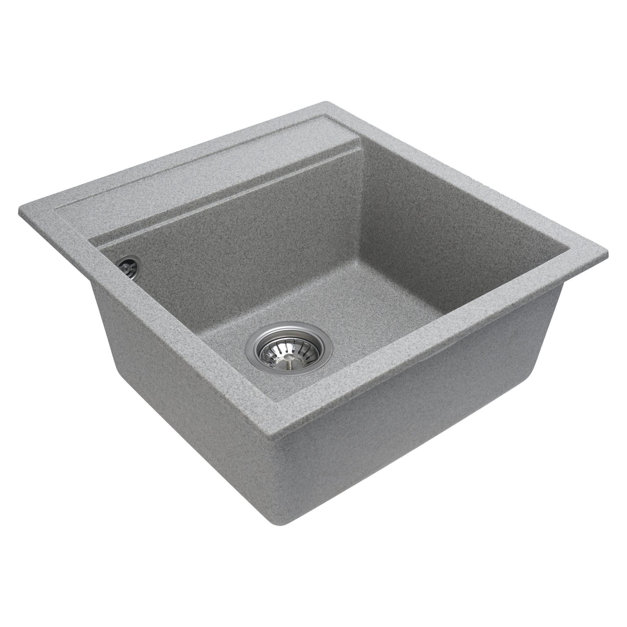 Мийка гранітна для кухні Platinum 5149 FIESTA матова Сірий - фото 3 Мийка гранітна для кухні Platinum 5149 FIESTA матова Сірий - фото 3