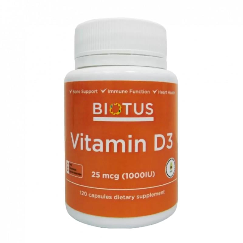 Вітаміни Biotus Vitamin D3 1000 МЕ 120 капс. (BIO-530050)