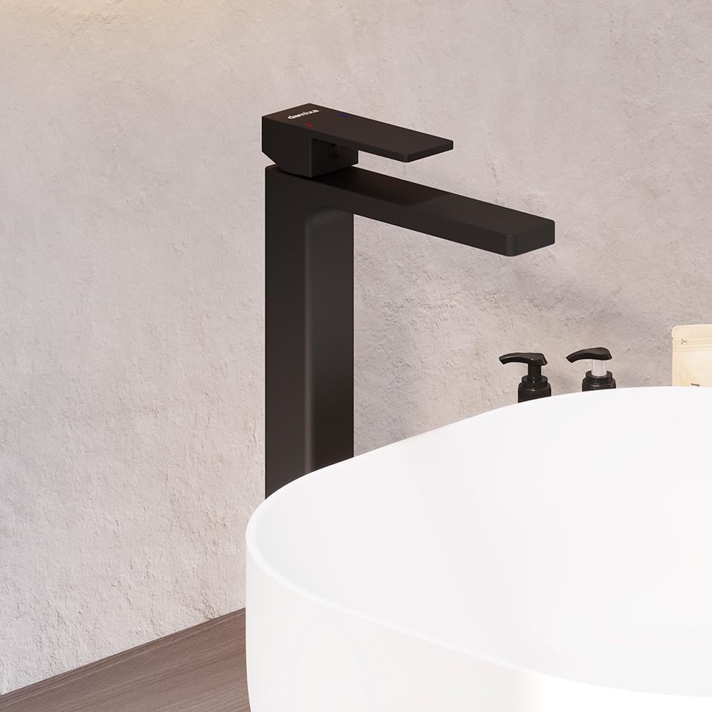 Смеситель для умывальника Damixa Gala 530250300 высокий однорычажный Черный (225448) - фото 3