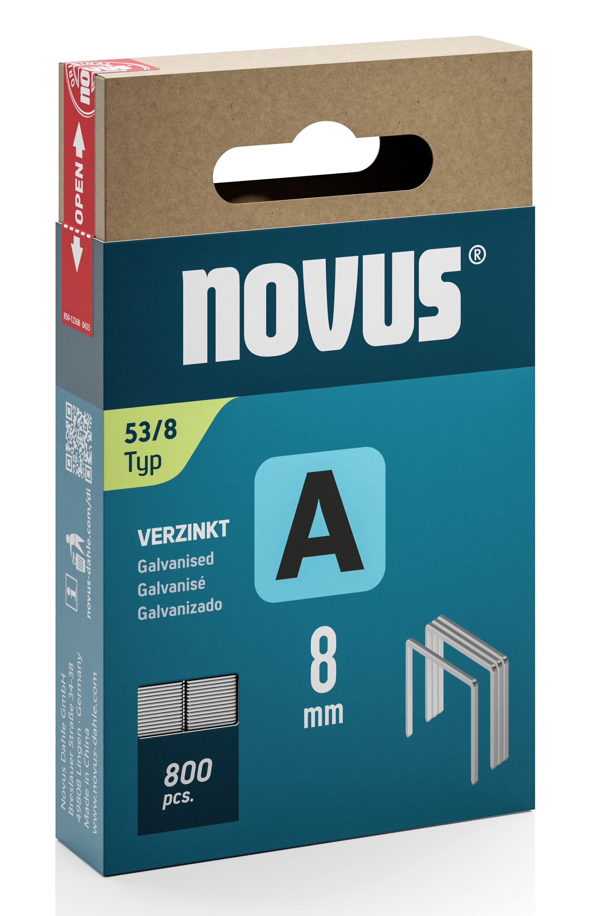 Скобы строительные NOVUS А53 8 мм 800 шт. (35967590)