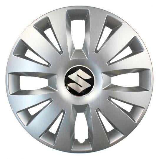 Автомобильные колпаки SKS 324 R15 с логотипом Suzuki 4 шт. Серебристый