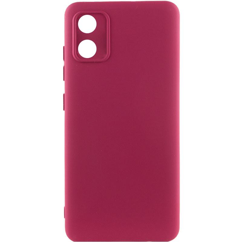 Противоударный чехол Silicone Cover Lakshmi Full Camera (A) для Motorola Moto E13 Бордовый / Marsala