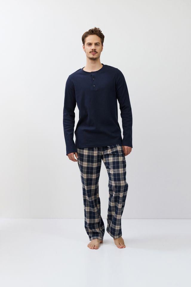 Піжама чоловіча Aruelle Luc-long сорочка та штани XL Темно-синій (37881-11-187) Піжама чоловіча Aruelle Luc-long сорочка та штани XL Темно-синій (37881-11-187)