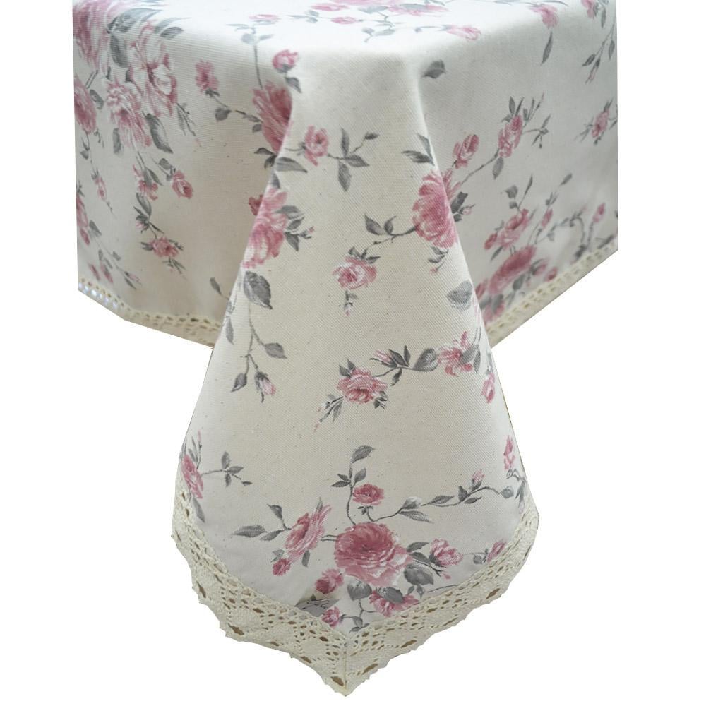 Скатертина для столу Bella Троянда з мереживом 134х300 см (013513)