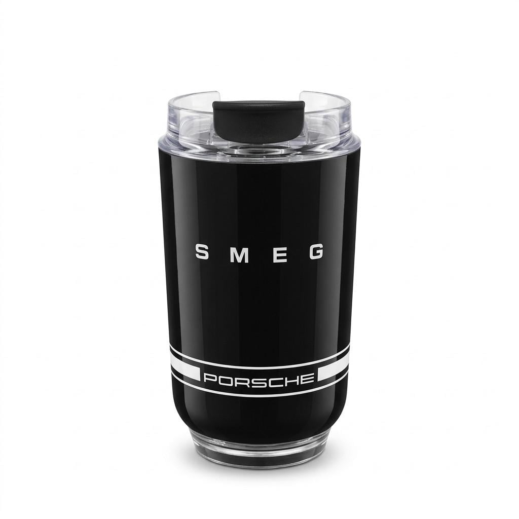Термокружка SMEG Porsche з кришкою для пиття 320 мл Чорний (3224419487)
