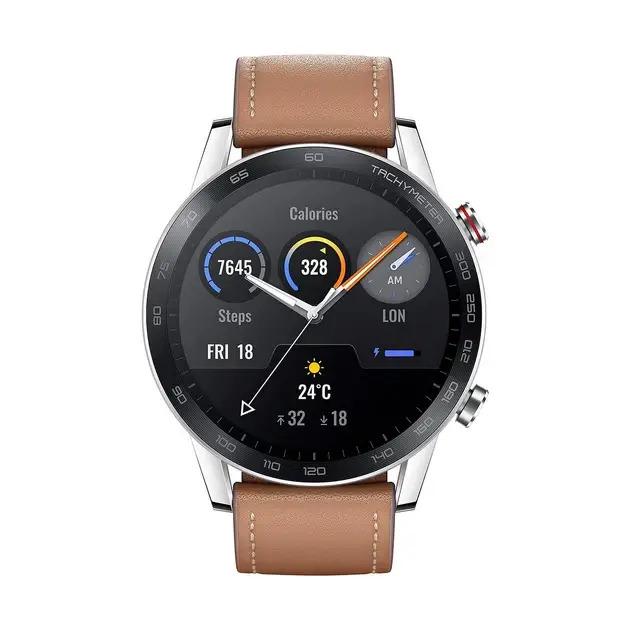 Смарт-часы Honor Magic Watch 2 Flex Brown Leather Strap 46 мм - фото 2