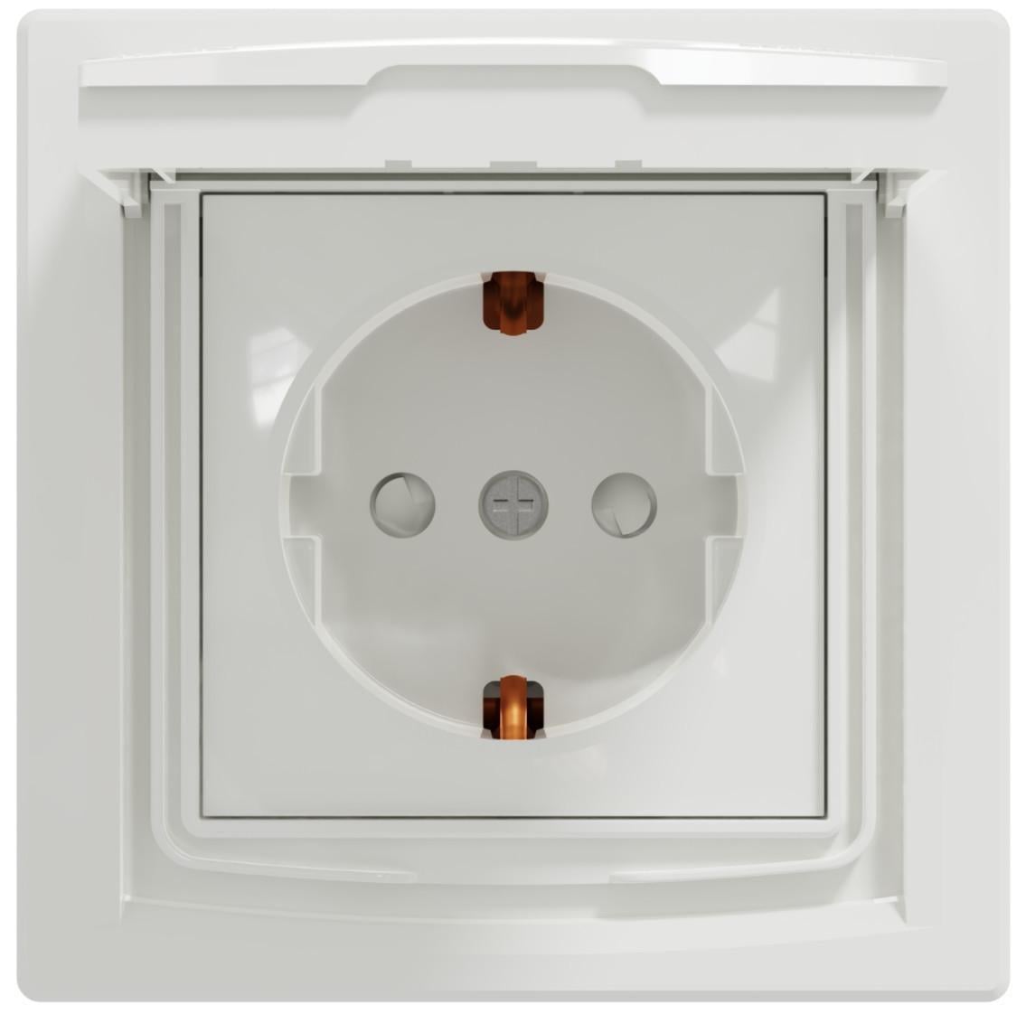 Розетка Schneider Electric Asfora EPH3100321 ІР44 з кришкою/заземленням/шторками Білий (00000025408) Розетка Schneider Electric Asfora EPH3100321 ІР44 з кришкою/заземленням/шторками Білий (00000025408)
