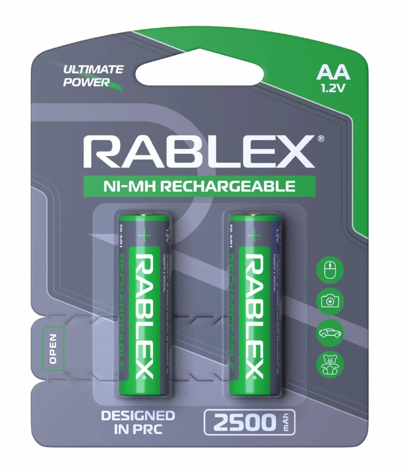 Акумулятор Rablex HR06/AA 2500 mAh 2 шт. (4819840001254-E3)