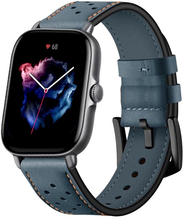 Ремешок кожаный Classico для Amazfit GTS 3 Khaki (23739-17) - фото 1 Ремешок кожаный Classico для Amazfit GTS 3 Khaki (23739-17) - фото 1