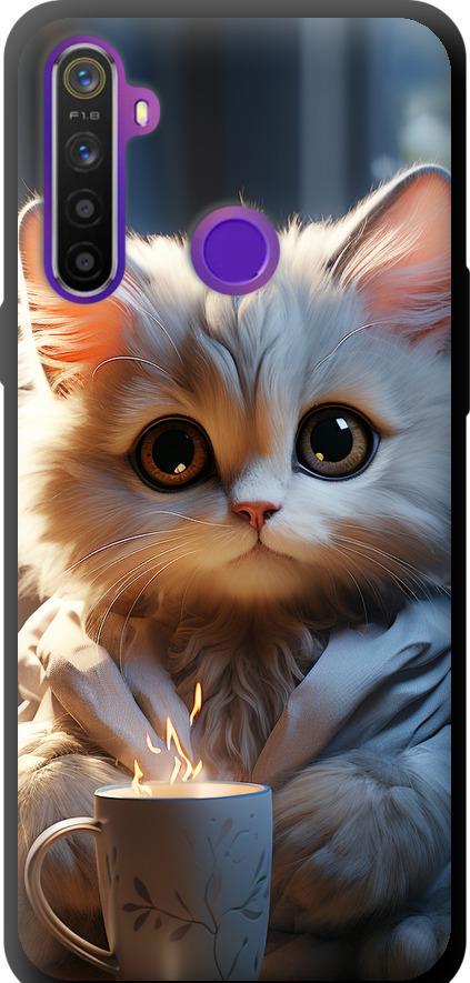 Чехол на Realme 5 White cat (5646b-1862-42517)