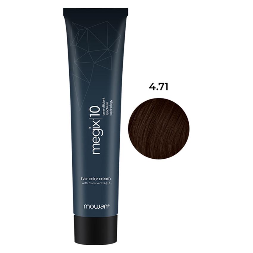 Краска для волос Megix10 Mowan с низким содержанием аммиака 4.71 Холодный бордовый среднекоричневый 100 мл (2507578899)