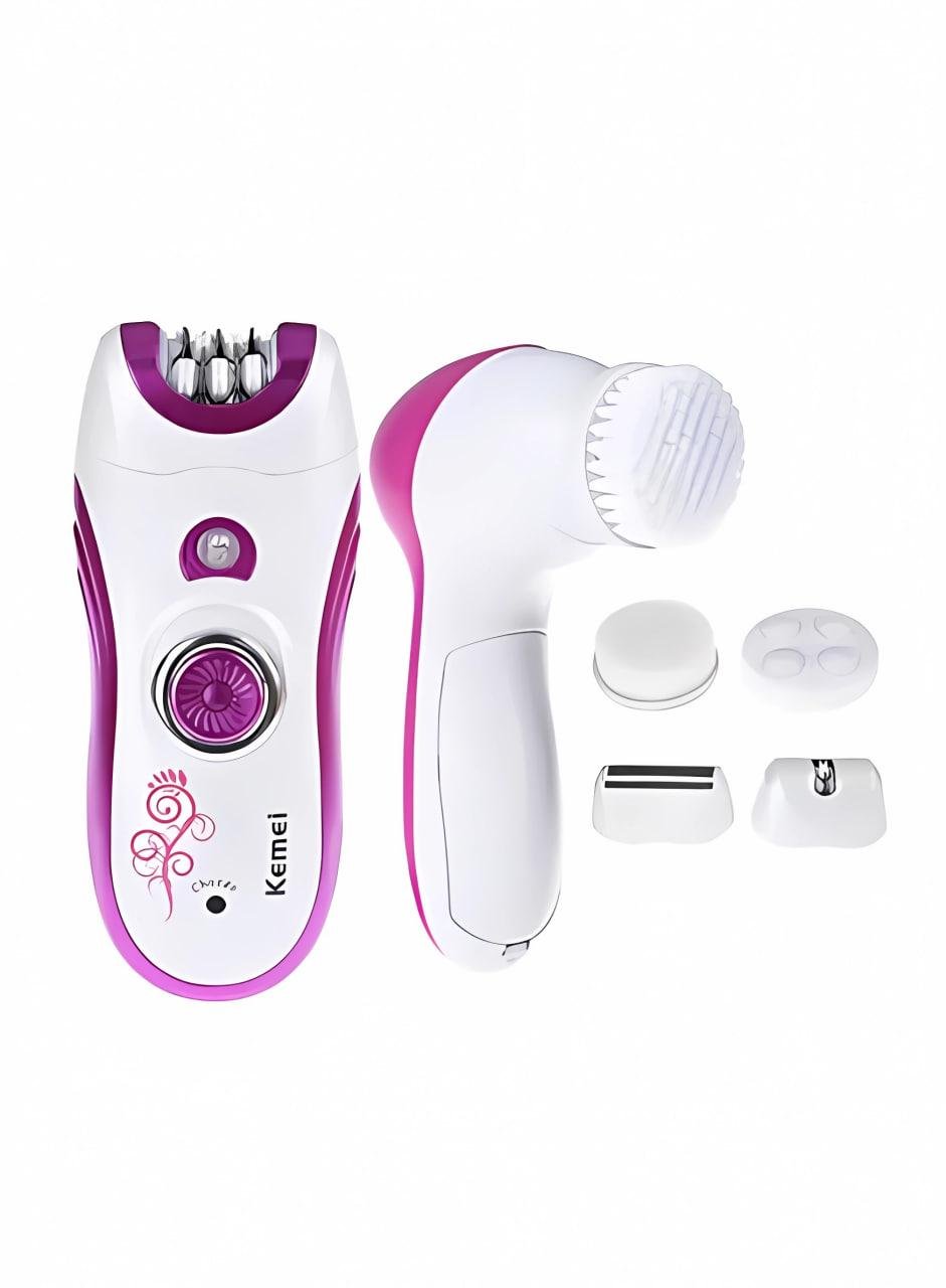 Эпилятор пинцетный женский Kemei KM-3066 6в1 аккумуляторный Белый (775474ОД) - фото 3 Эпилятор пинцетный женский Kemei KM-3066 6в1 аккумуляторный Белый (775474ОД) - фото 3