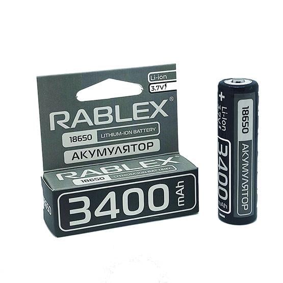 Аккумулятор Rablex Li-Ion 18650 3,7V 3400 mAh для фонариков Аккумулятор Rablex Li-Ion 18650 3,7V 3400 mAh для фонариков
