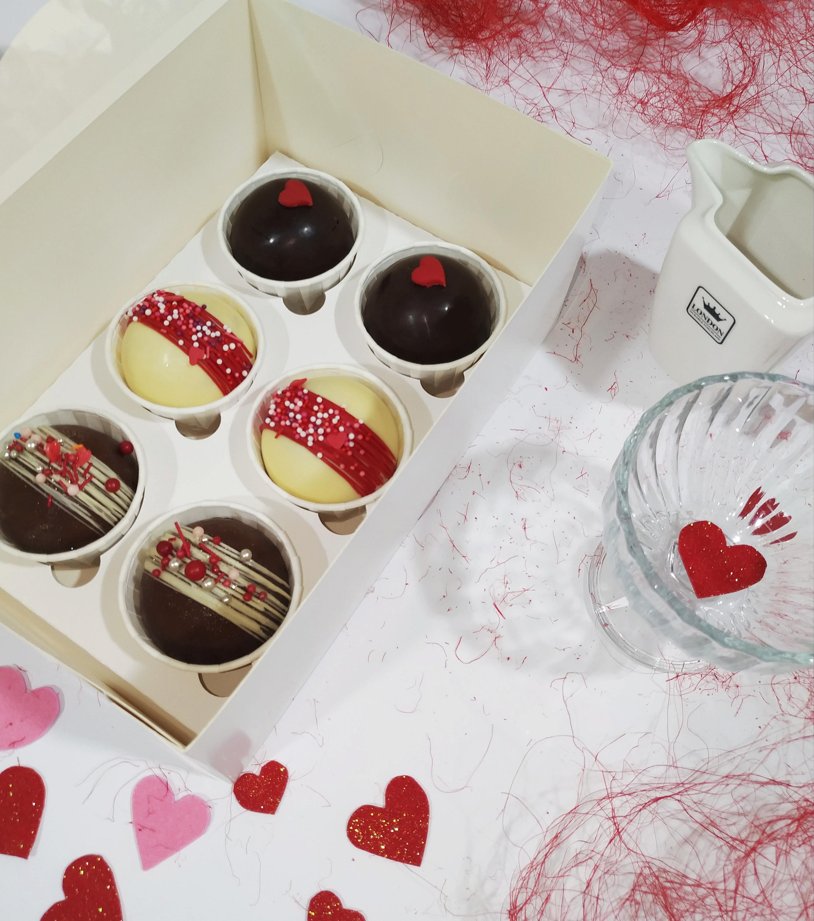 Набор шоколадных бомбочек Mr.Plum Св. Валентина 6 шт. d 5,5 см 240 г - фото 3