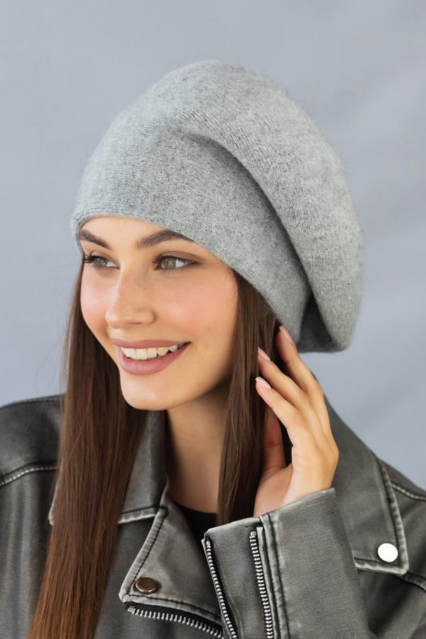 Берет на высокой ножке с подкладкой Braxton Ива женский Серый (5166)