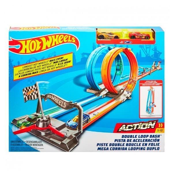 Трек Hot Wheels Двойная петля (GFH85)