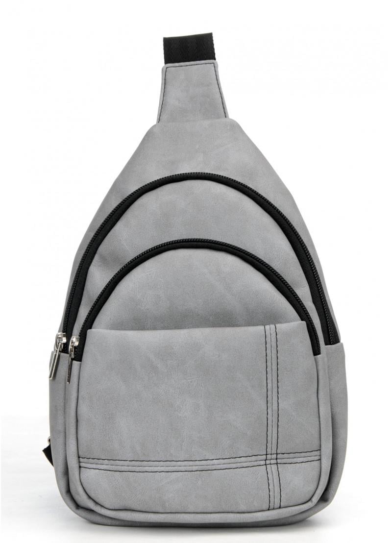 Сумка через плечо слинг Sambag Brooklyn SSH Светло-серый нубук (83111060)