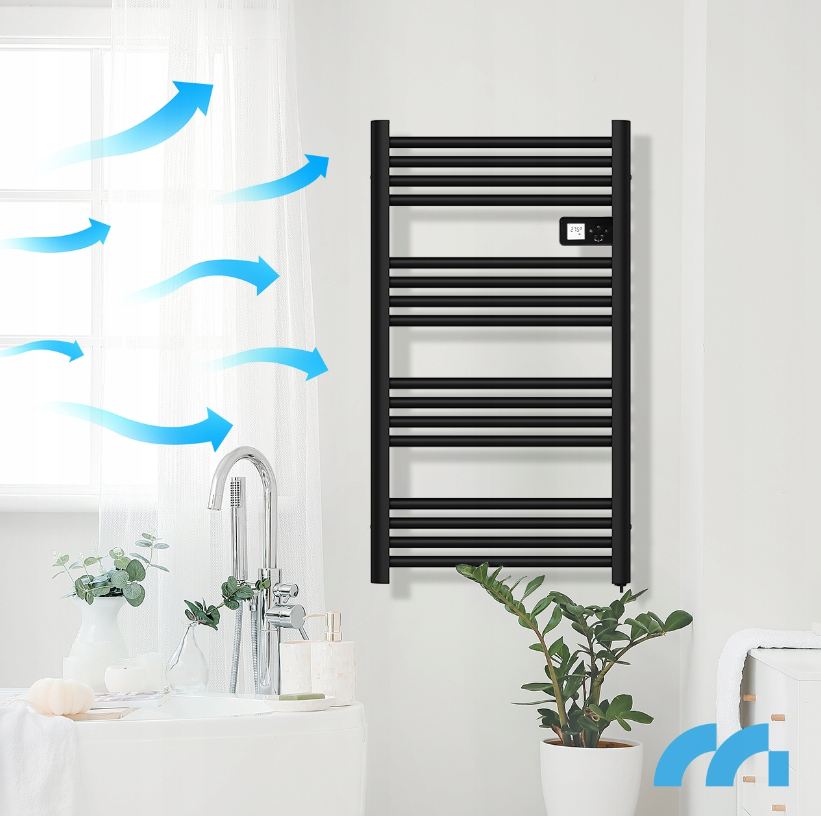 Сушарка для рушників електрична з термостатом Maltec 500 Вт Чорний - фото 9 Сушарка для рушників електрична з термостатом Maltec 500 Вт Чорний - фото 9