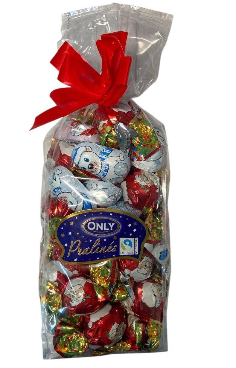 Шоколадні цукерки Only Pralines Різдвяний Мікс із молочного шоколаду із кремовою начинкою праліне 500 г (60802)